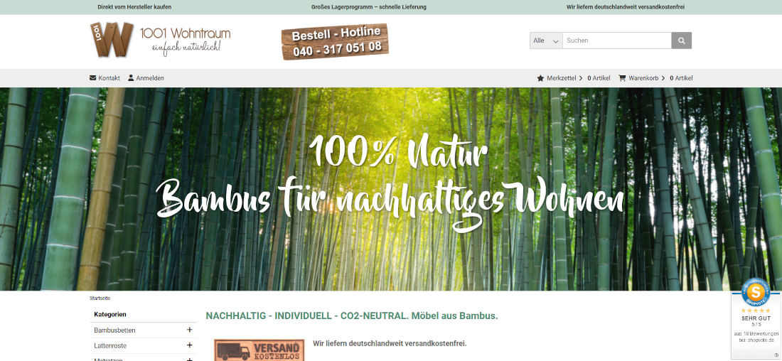 Screenshot von 1001wohntraum.de